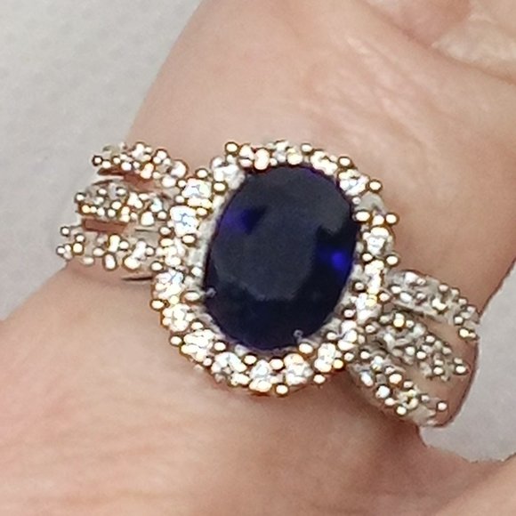 gorgeous blue sapphire ring! size 6 - Picture 9 of 9